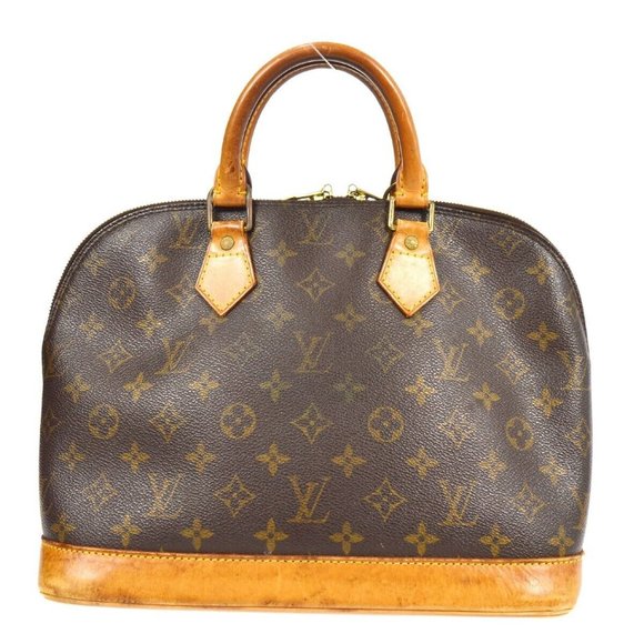 MAKE ME AN OFFER!! 789320N Louis Vuitton Satchel Bag Alma Brown Monogram - Picture 1 of 7